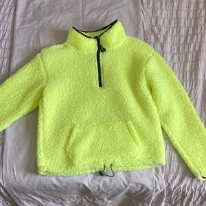 Green quarter zip pull over jacket
